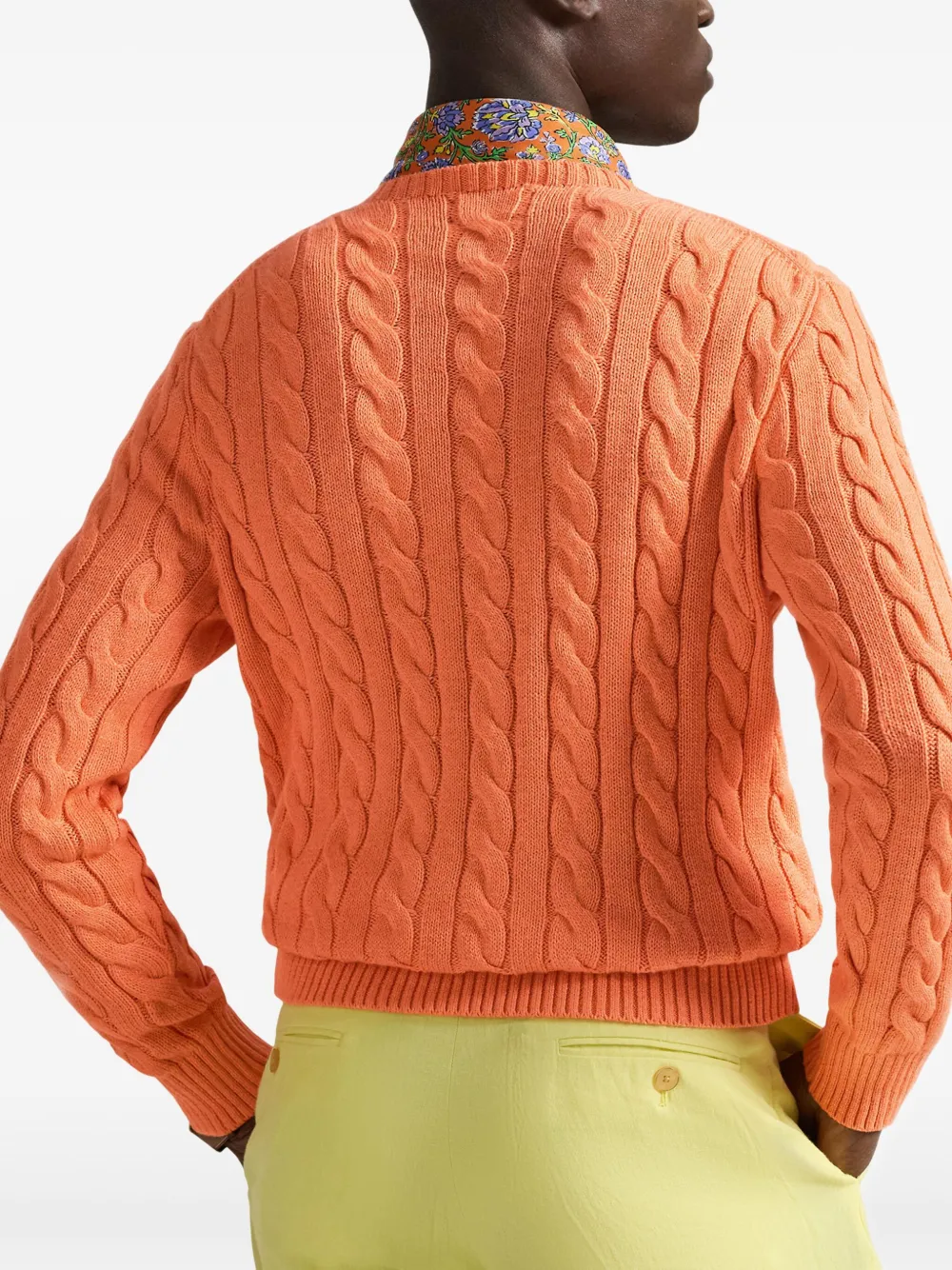 Polo Ralph Lauren Kabelgebreide trui met lange mouwen Oranje