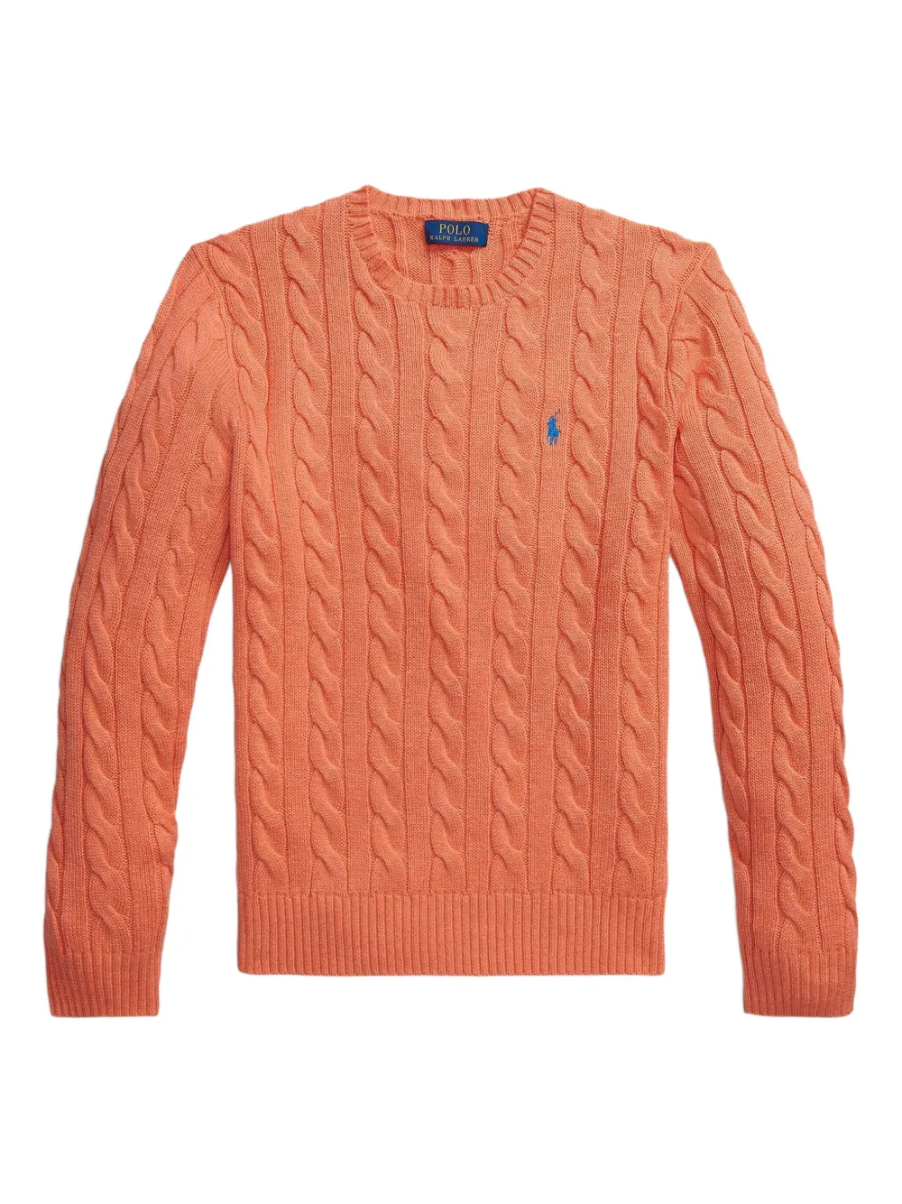 Polo Ralph Lauren Landärmeliger Pullover mit Zopfmuster - Orange