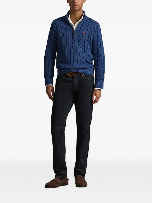 Polo Ralph Lauren ケーブルニット セーター | ブルー | FARFETCH JP