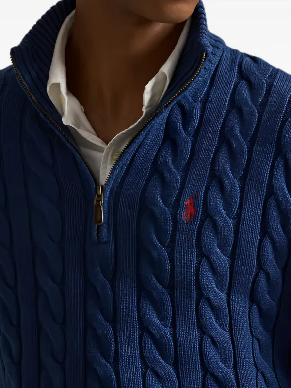 Polo Ralph Lauren ケーブルニット セーター | ブルー | FARFETCH JP