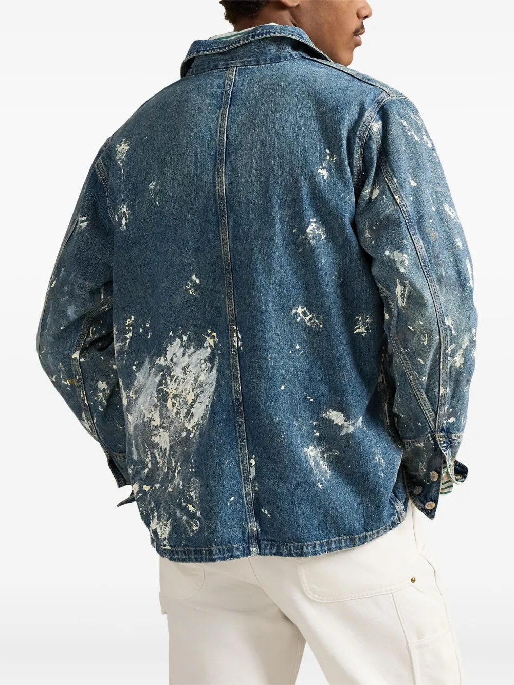 Polo Ralph Lauren Limited-edition handgeverfd denim jack Blauw