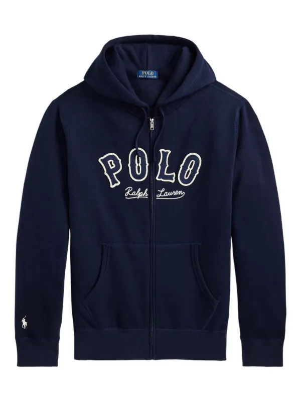 Polo Ralph Lauren Moletom Com Capuz e Zíper | Azul | FARFETCH BR