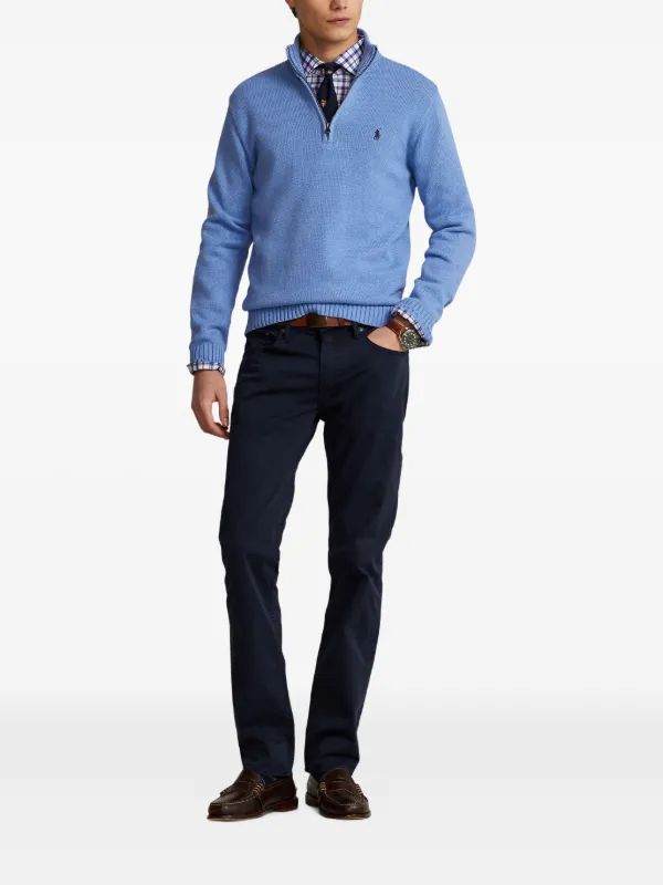 Polo Ralph Lauren Zip long-sleeve Sweater | Blue | FARFETCH