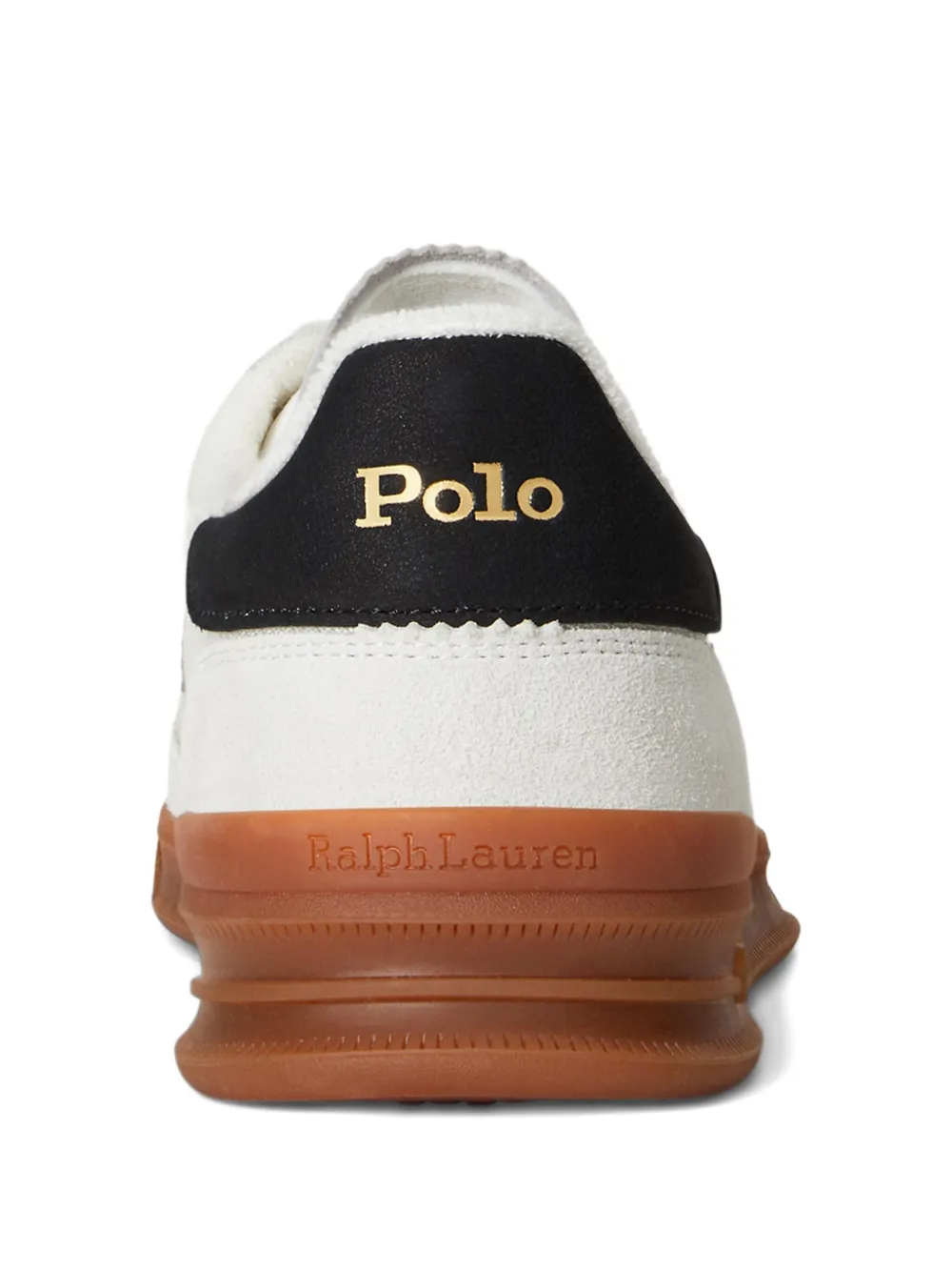 Polo Ralph Lauren Suède sneakers met logodetail Wit