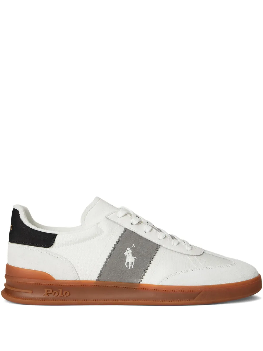 Polo Ralph Lauren Sneakers con logo in pelle scamosciata - Bianco