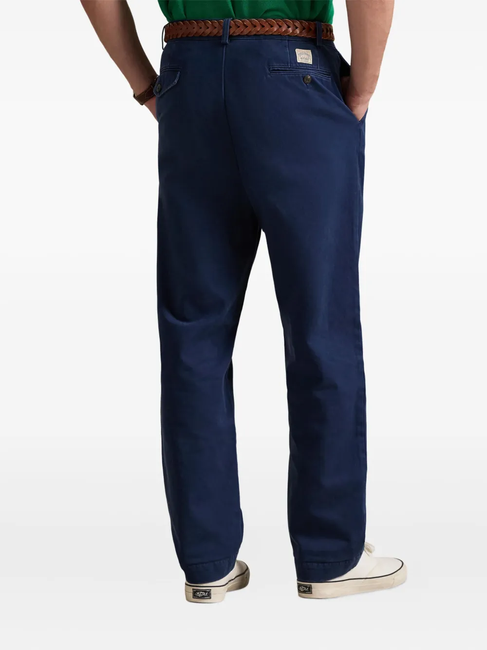 Polo Ralph Lauren Whitman geplooide straight broek Blauw