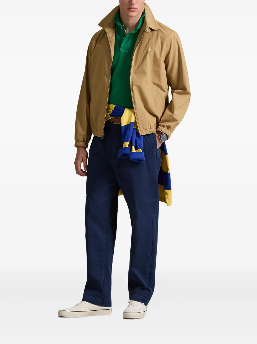 Polo Ralph Lauren Whitman geplooide straight broek Blauw