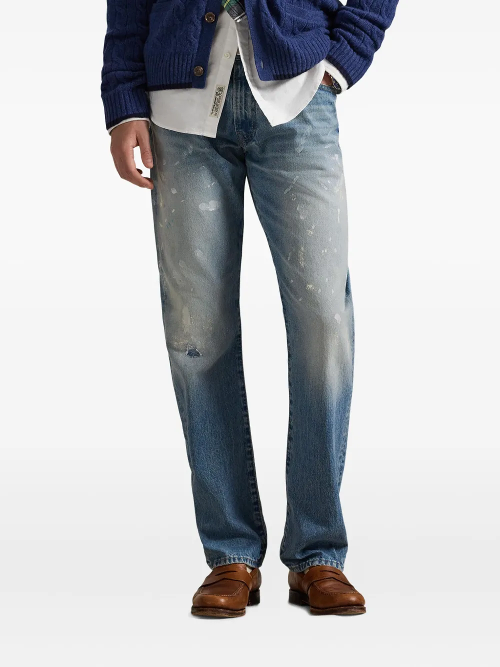 Polo Ralph Lauren Hampton handgeverfde jeans Blauw
