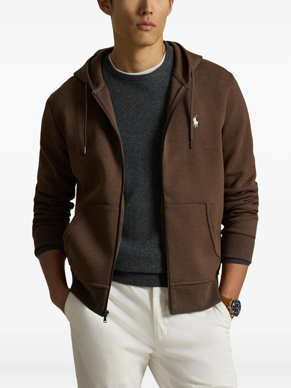 Polo Ralph Lauren Hoodie met rits Bruin