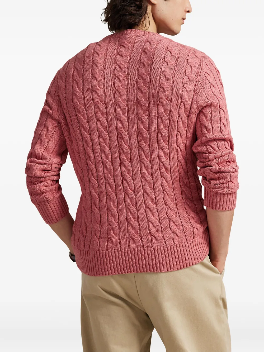 Polo Ralph Lauren Kabelgebreide trui met lange mouwen Roze