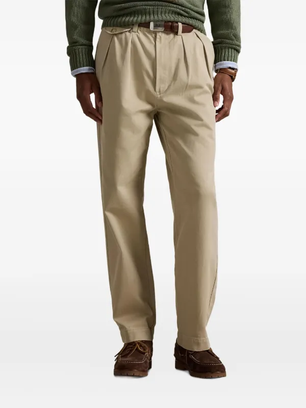 Polo Ralph Lauren Pleated Twill Trousers | Neutrals | FARFETCH