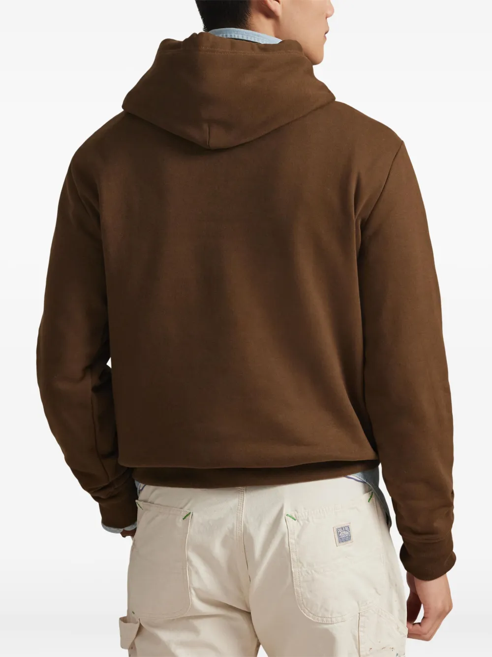 Polo Ralph Lauren Logo Hooded Sweatshirt In Brown