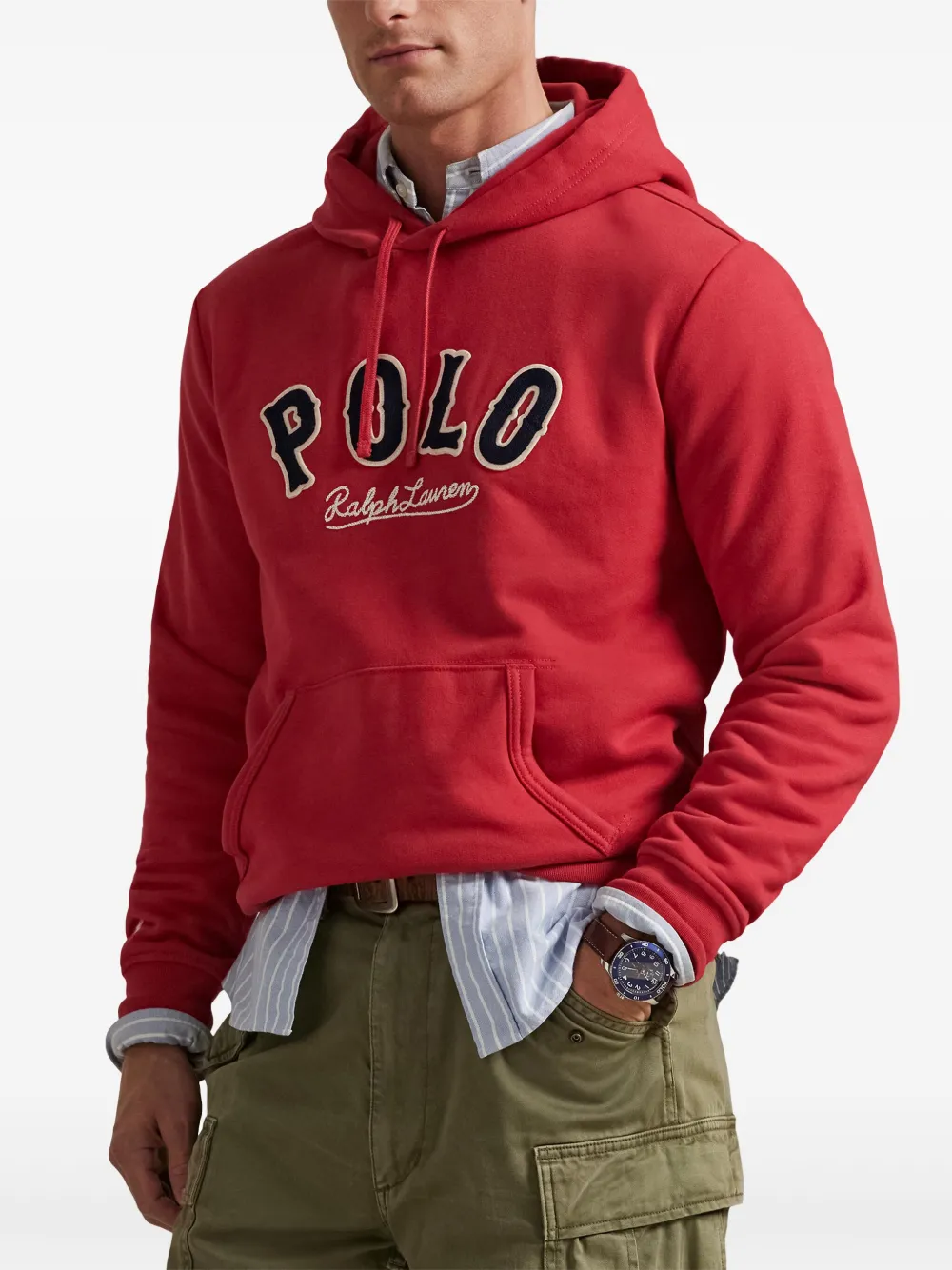 Polo Ralph Lauren Ralph Lauren The Rl Fleece Western-logo Hoodie In Red