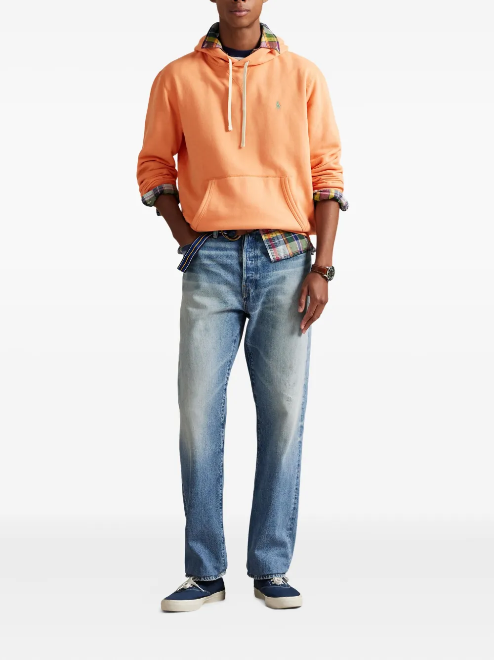Polo Ralph Lauren Long-sleeved Hoodie In Orange