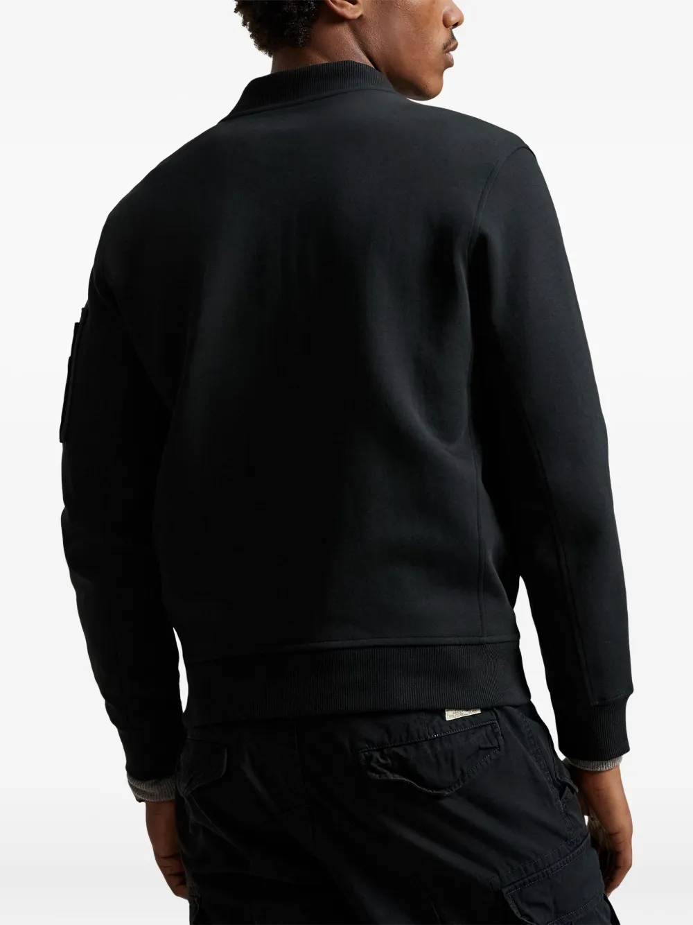 Polo Ralph Lauren Katoenen bomberjack met geborduurd logo en rits Zwart