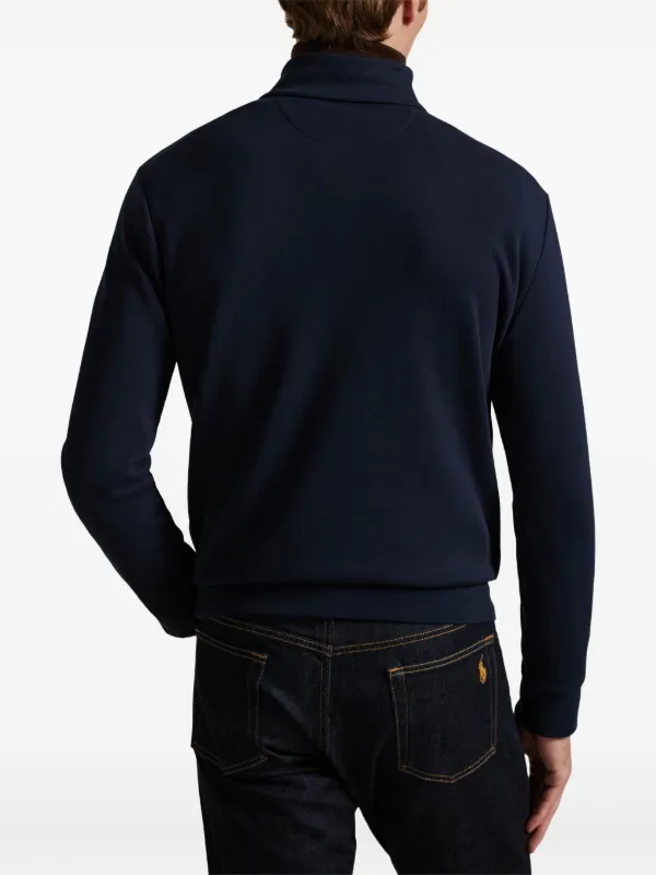 Polo Ralph Lauren Agaslho Gola Alta Com Zíper Parcial | Azul
