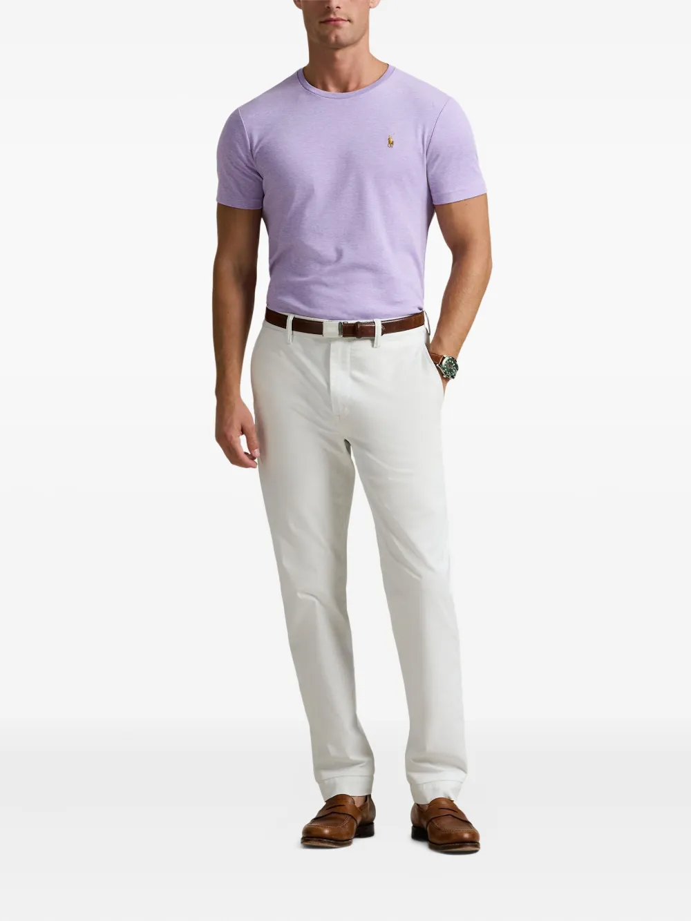 Polo Ralph Lauren Short-sleeve Pima Cotton T-shirt In Purple