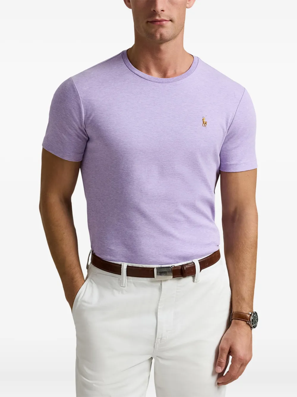 Polo Ralph Lauren Short-sleeve Pima Cotton T-shirt In Purple