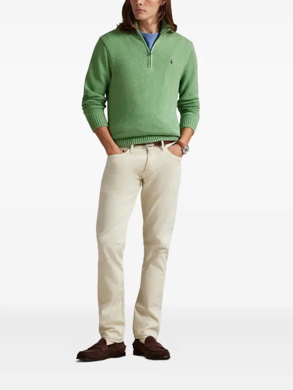Polo Ralph Lauren half-zip Cotton Sweater | Green | FARFETCH