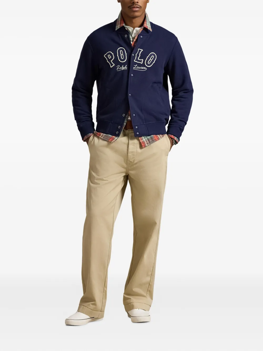 Polo Ralph Lauren Press-stud Sweatshirt In Blue