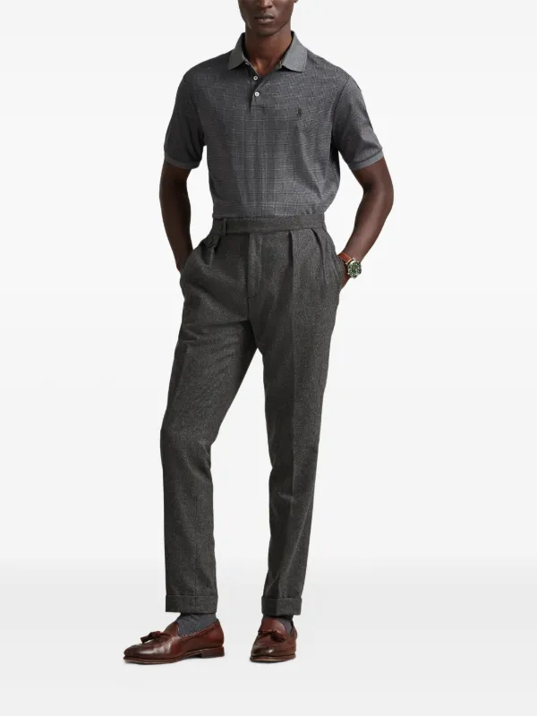 POLO RALPH LAUREN グレー ブラック　ポロシャツ Polo Ralph Lauren グレンチェック ポロシャツ | グレー | FARFETCH JP