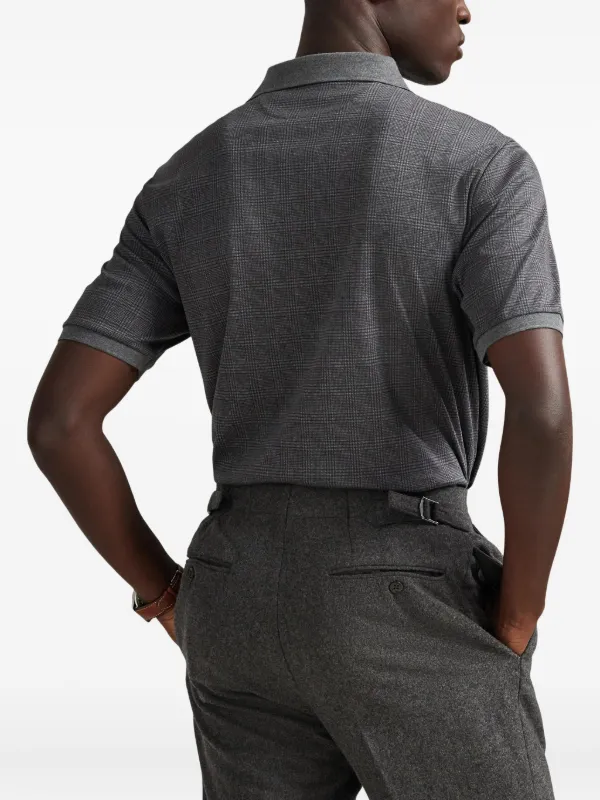 POLO RALPH LAUREN グレー ブラック　ポロシャツ Polo Ralph Lauren グレンチェック ポロシャツ | グレー | FARFETCH JP