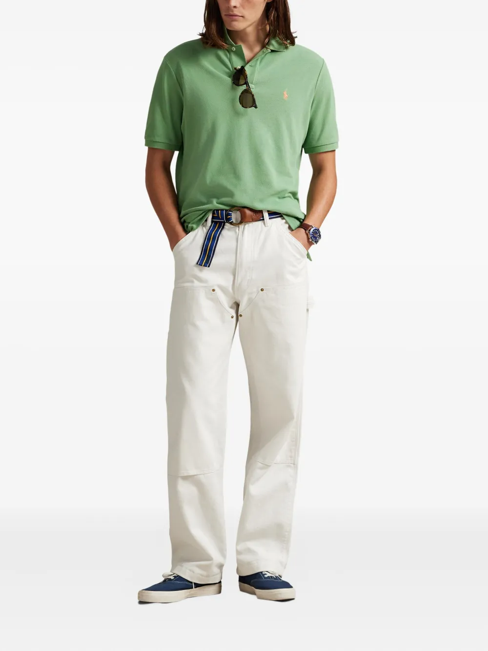 Polo Ralph Lauren Short Sleeve Knit Polo Shirt In Green