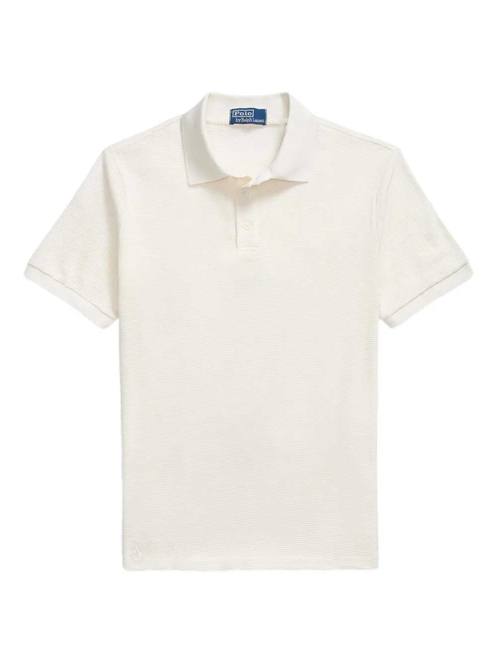 Polo Ralph Lauren pointelle-fabric short-sleeve polo shirt - Toni neutri