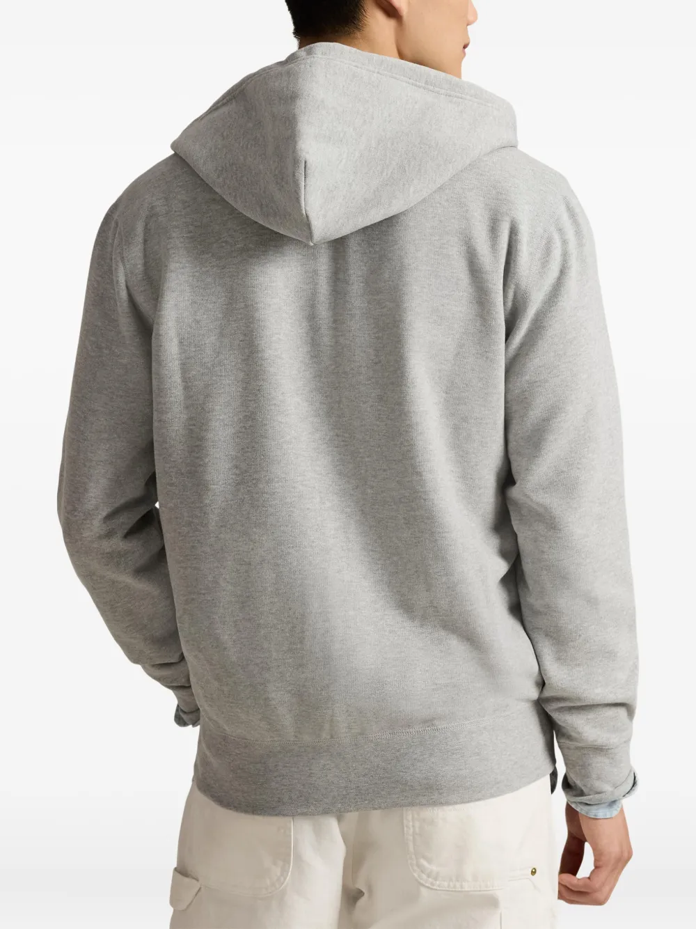 Polo Ralph Lauren Hoodie met rits en applicatie Grijs