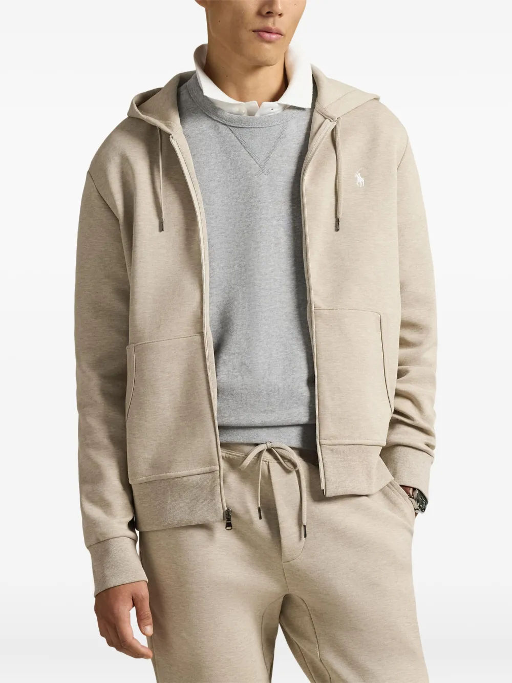 Polo Ralph Lauren Zip-up Hoodie In Neutral