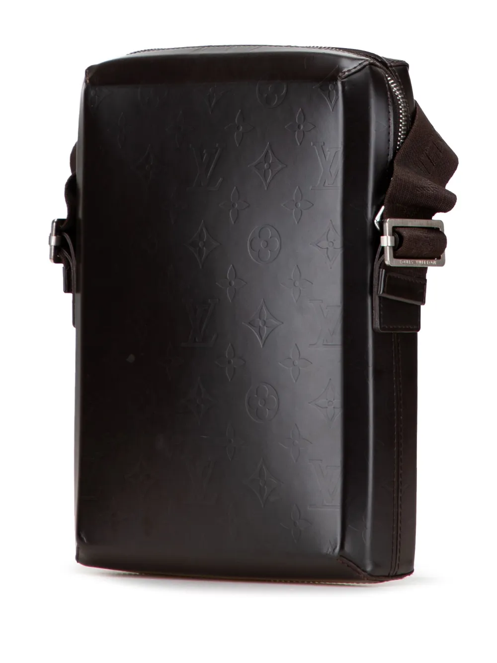 Pre-owned Louis Vuitton 2008 Monogram Glace Bobby Crossbody Bag In Brown