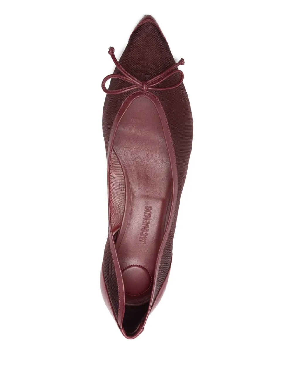 Jacquemus Tourni B Leather-trimmed Mesh Pumps In Purple