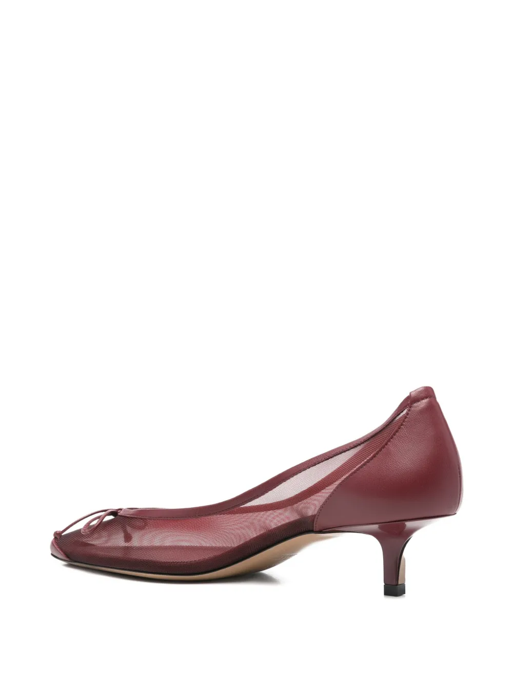 Jacquemus Tourni B Leather-trimmed Mesh Pumps In Purple