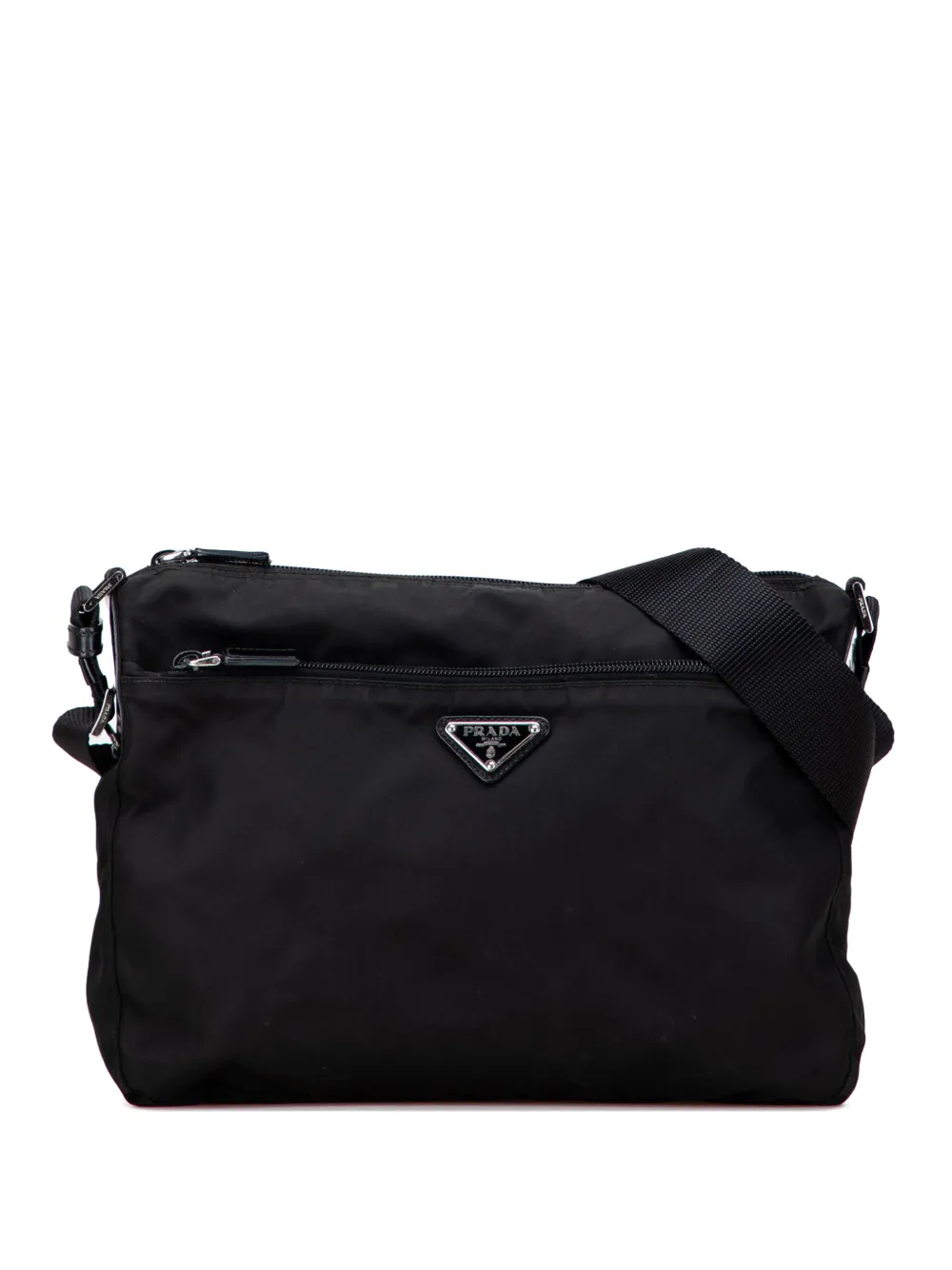 Prada Pre-Owned 2013-2025 テスート ジップトップ ショルダーバッグ - ブラック Prada Pre-Owned 2013-2025 テスート ジップトップ ショルダーバッグ - ブラック