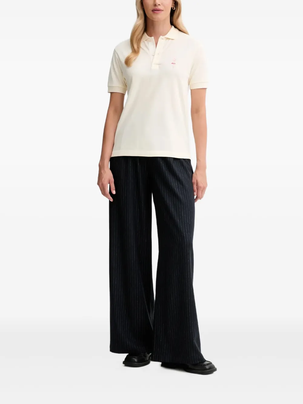 Bally Polotop met geborduurd logo - Beige