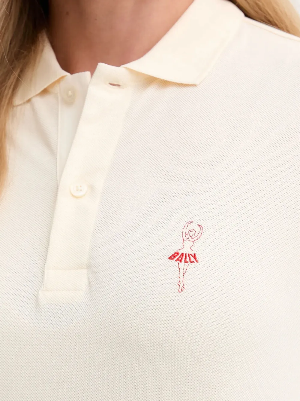 Bally Polotop met geborduurd logo Beige