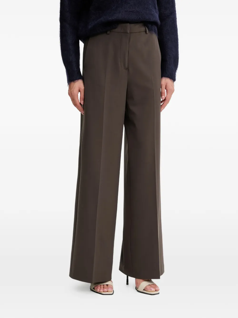 Blugirl Pantaloni con chiusura nascosta - Marrone