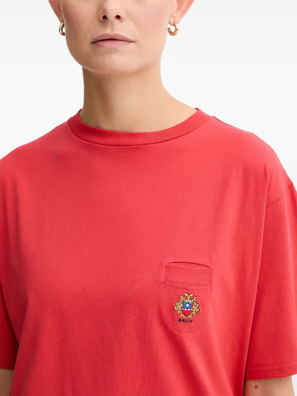 Bally T-shirt verfraaid met zakken Rood