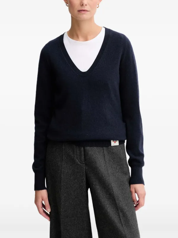 Bally V-neck Top in Blue