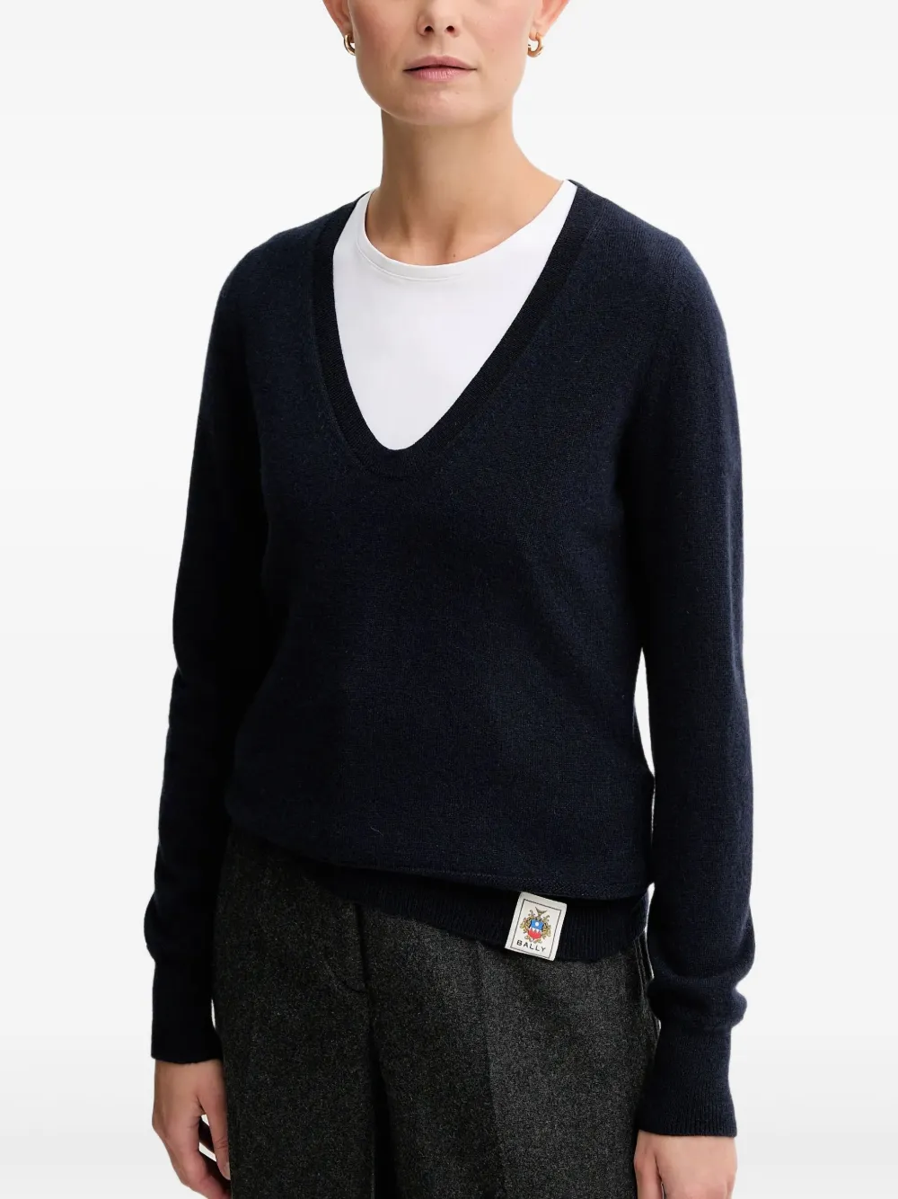 Bally Top met V-hals Blauw