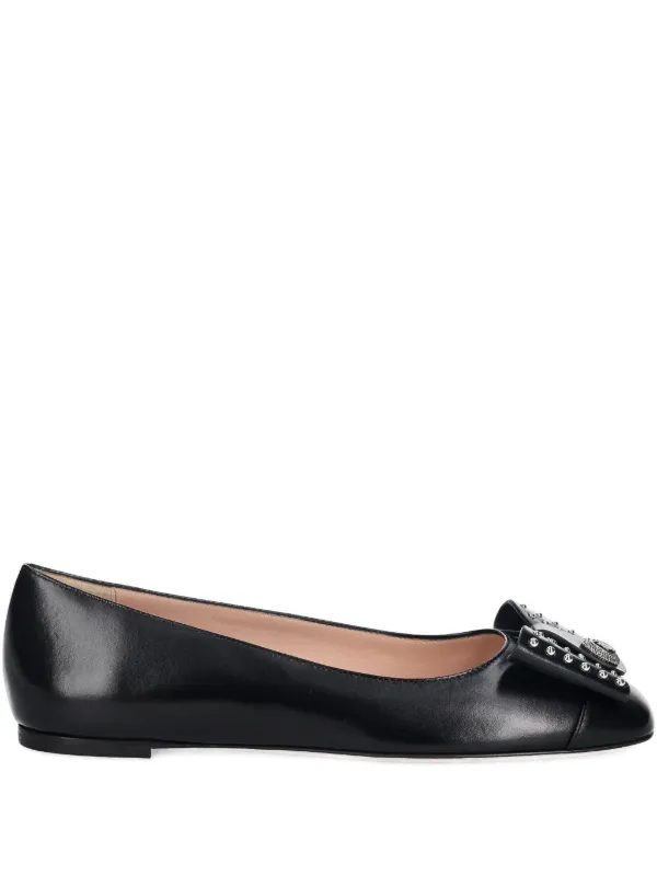 Bally B-bow Ballet Flats in Black