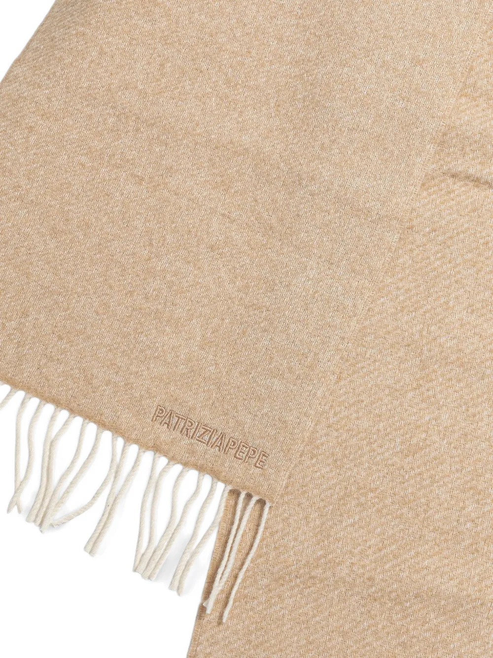 Patrizia Pepe fringed-detail scarf - Beige