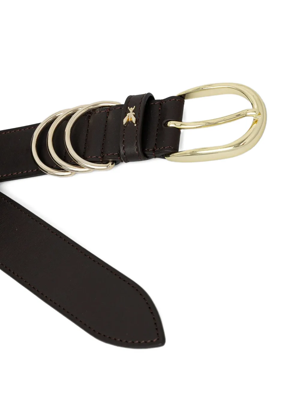 Patrizia Pepe triple-hoop Fly-charm belt - Bruin