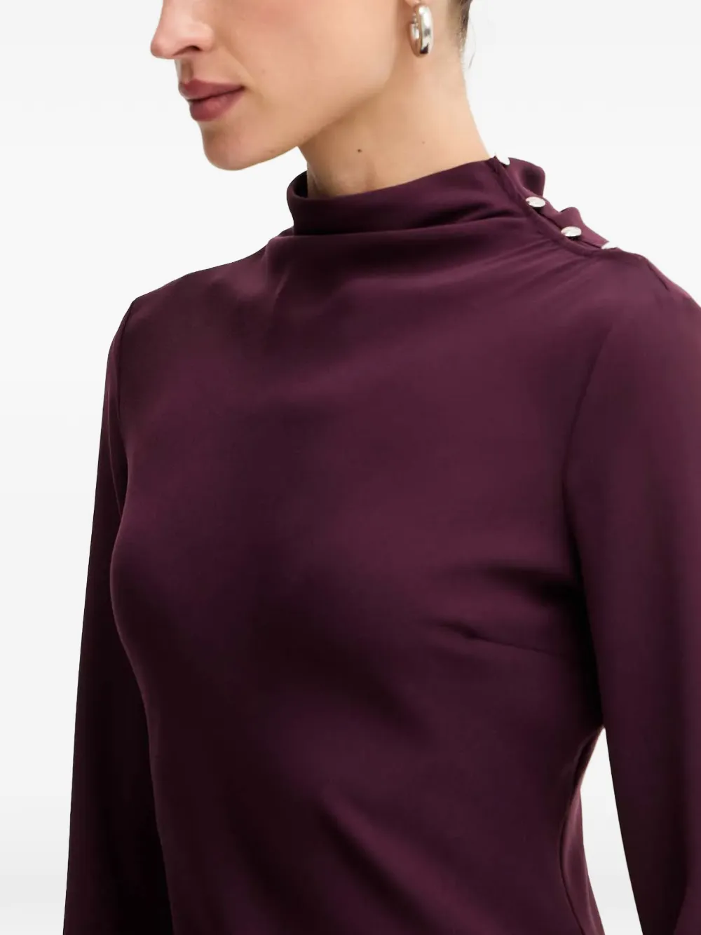 Patrizia Pepe Mini-jurk met knoopdetail Rood