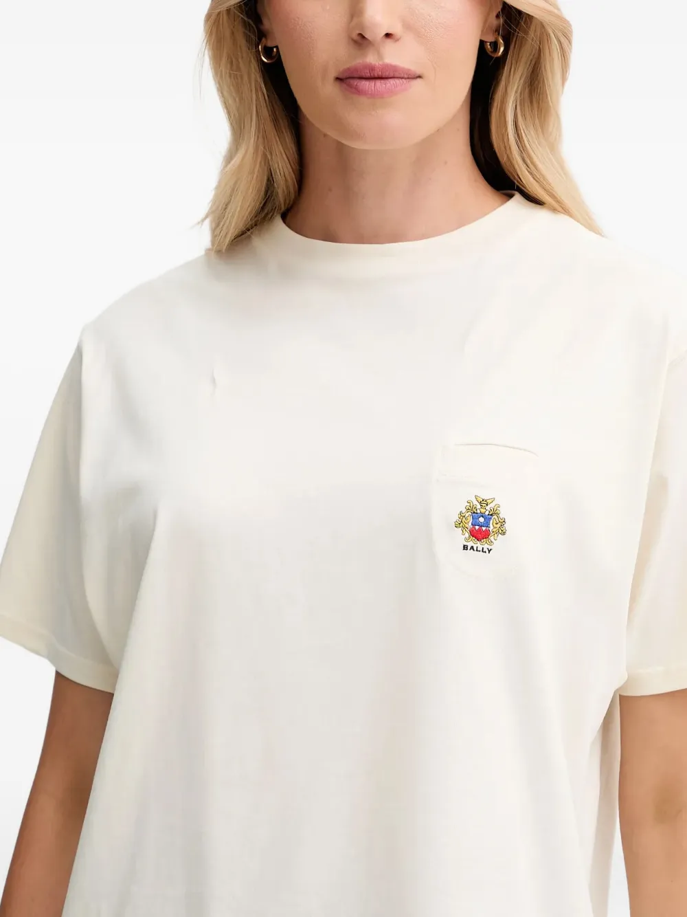 Bally T-shirt met geborduurd logo Beige