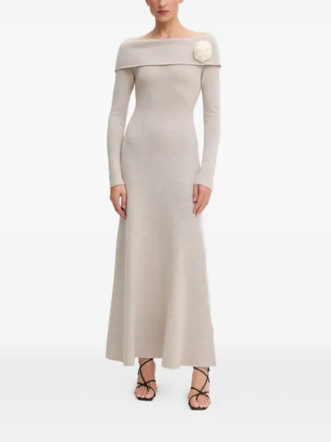 Blugirl off-shoulder flower maxi dress