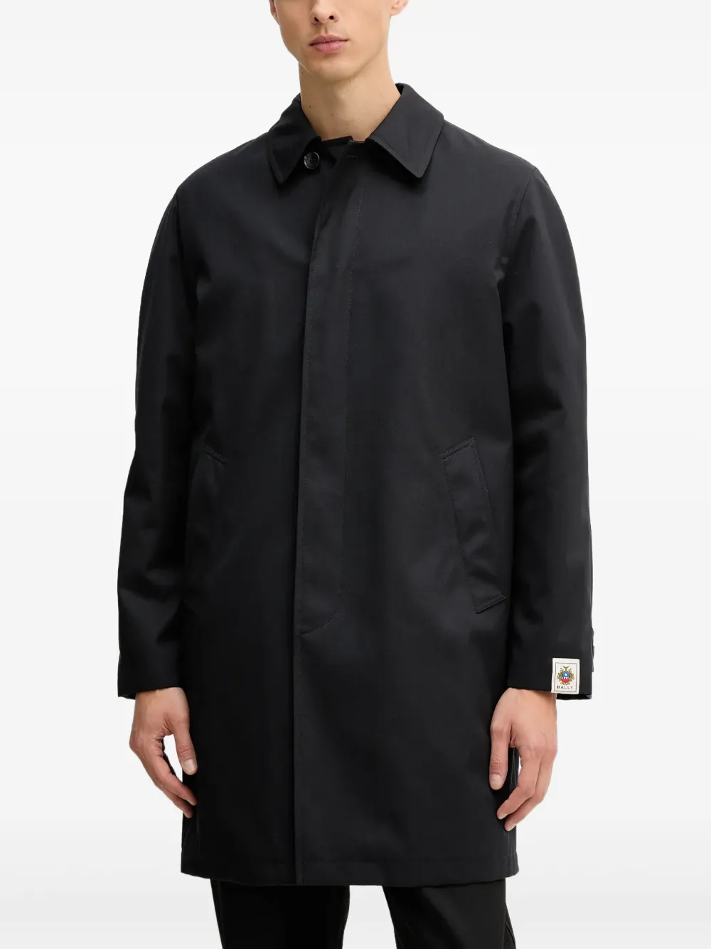 Bally logo-patch coat | Blue | Image 1