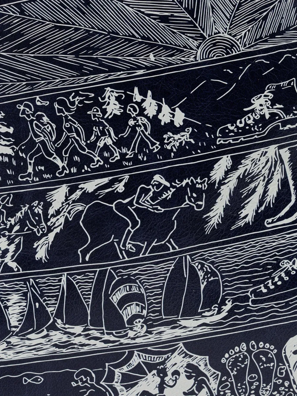 Bally Schoudertas met grafische print Blauw