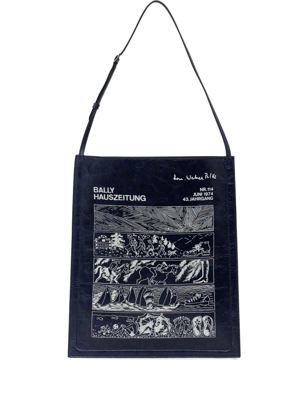 Bally graphic shoulder bag | Blue | Image 1