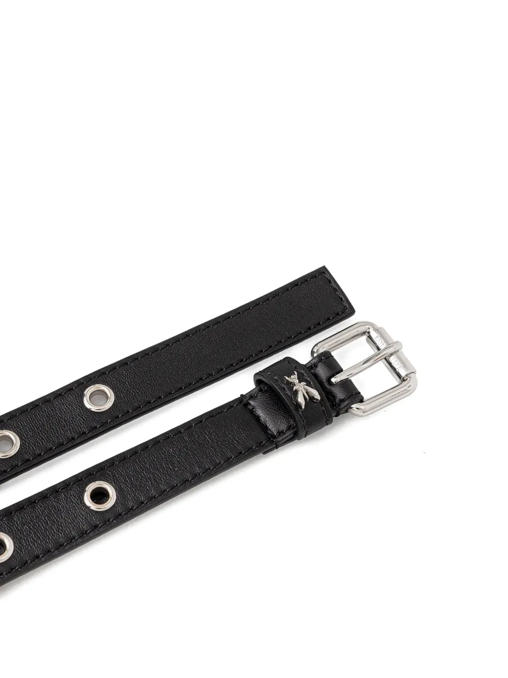 Patrizia Pepe logo-charm buckle belt - Zwart